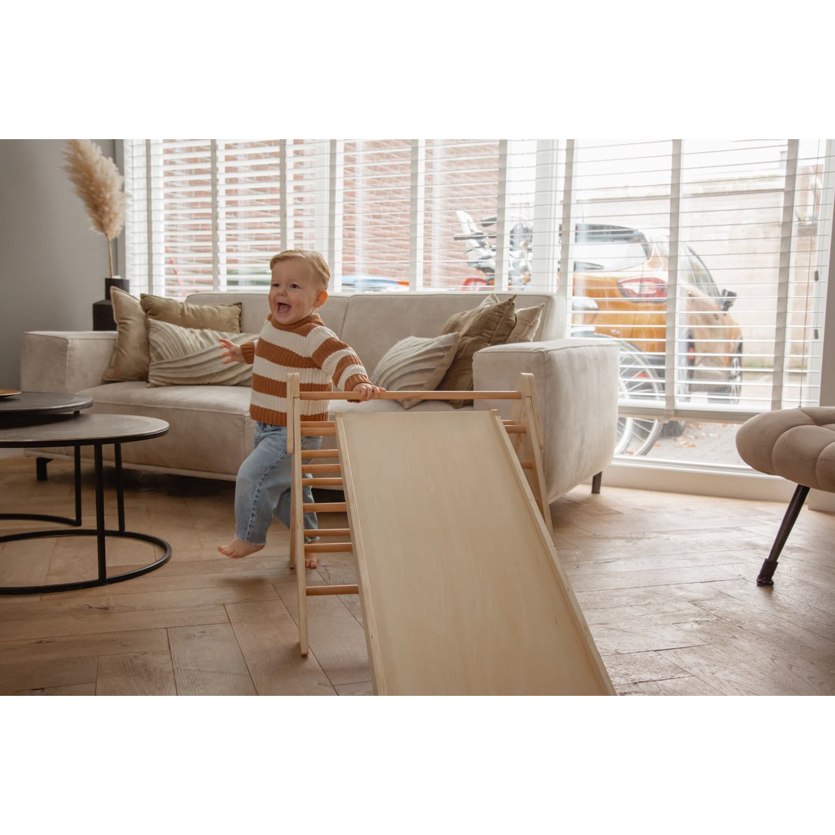 Tryco Houten klimrek met glijbaan - Image 4