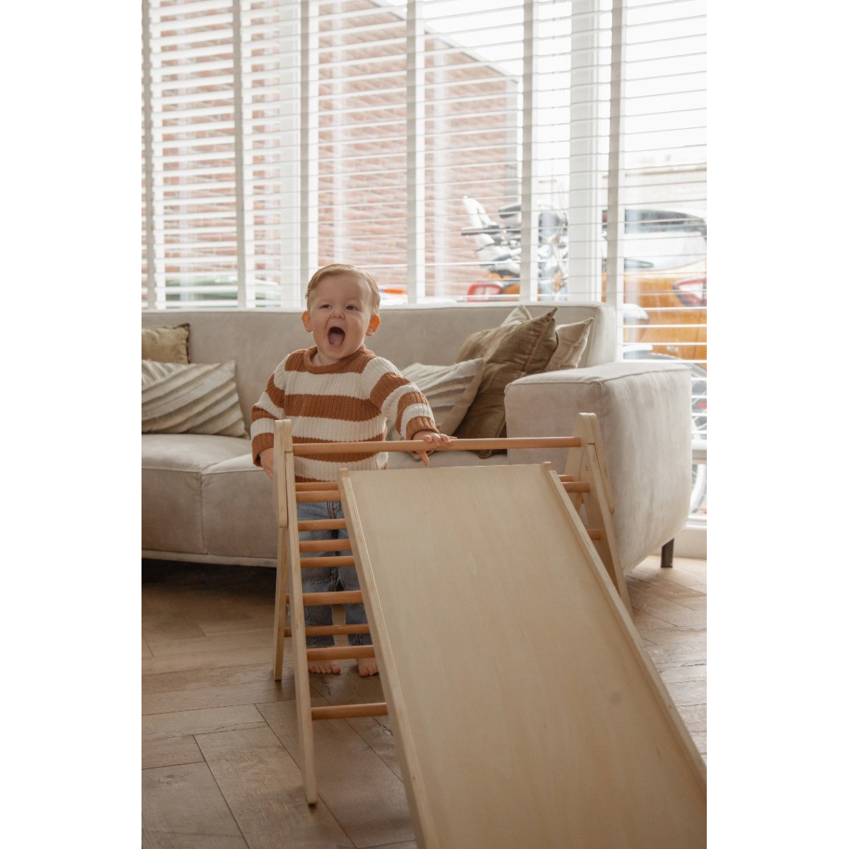 Tryco Houten klimrek met glijbaan - Image 2