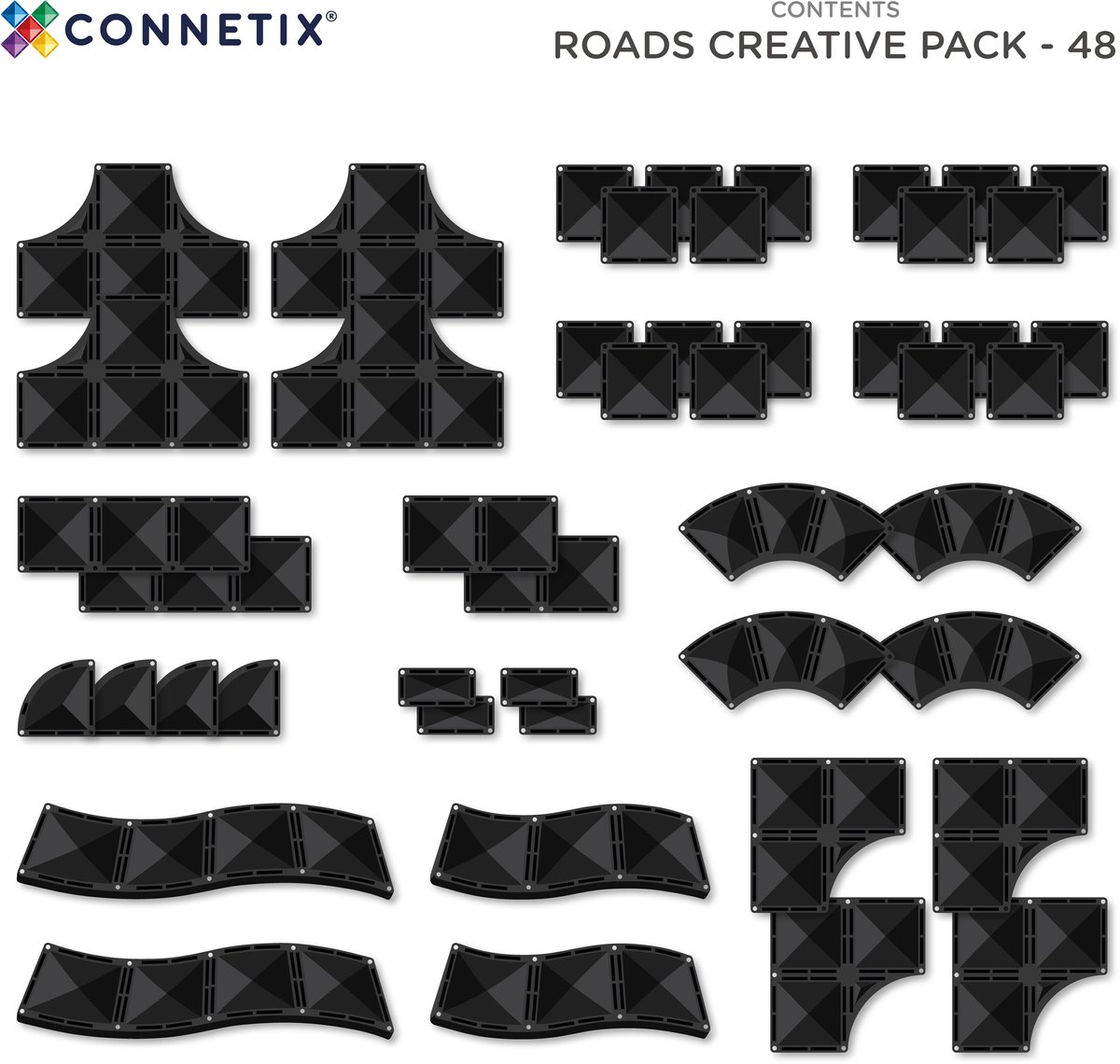 Connetix 48-delige Creative Roads Set - Afbeelding 5
