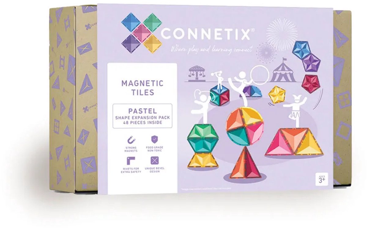 Connetix 48-delige Pastel Shape Expansion Set
