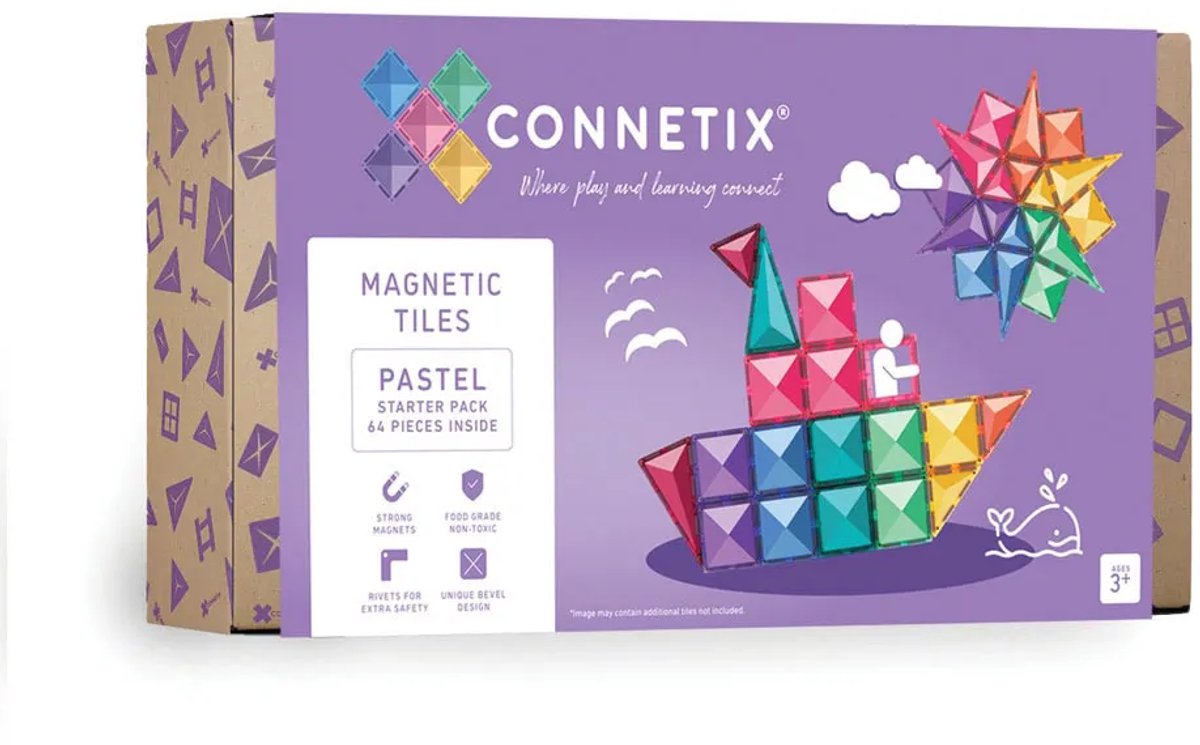Connetix 64-delige Pastel Starter Pack