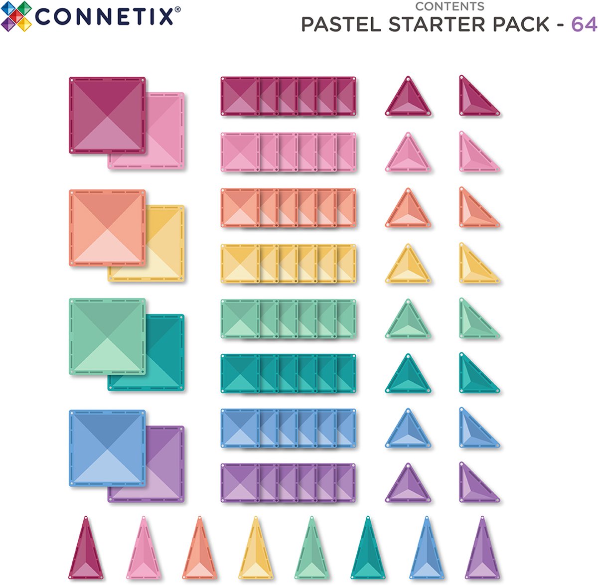 Connetix 64-delige Pastel Starter Pack - Image 5