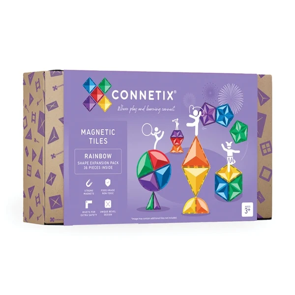 Connetix 36-delige Regenboog Vormuitbreidingsset
