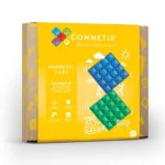 Connetix Rainbow blauw & groen basis platen - 2 stuks